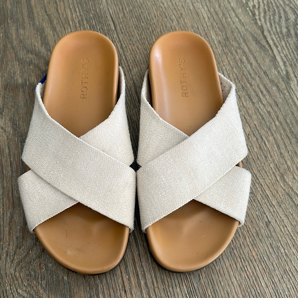 Rothy's The Weekend Slide - Oat Size 6.5
